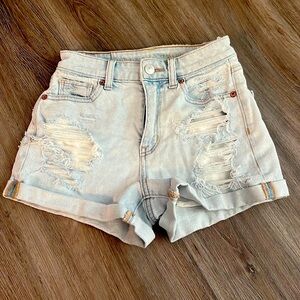 Distressed High Waist Shorts